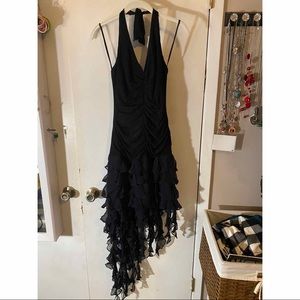 BCBGMaxAzria Cocktail Dress with Chiffon Curls